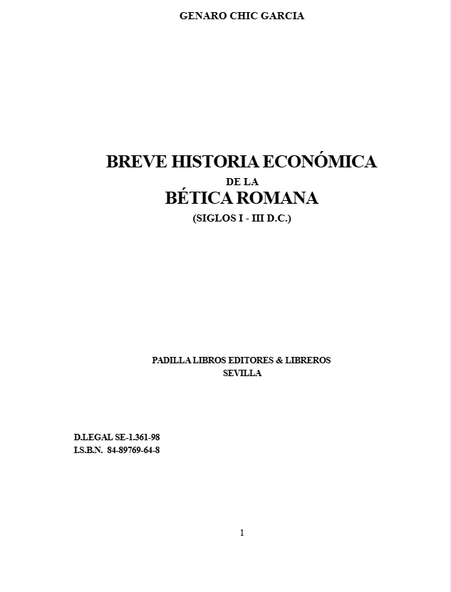 Breve historia económica de la Bética romana